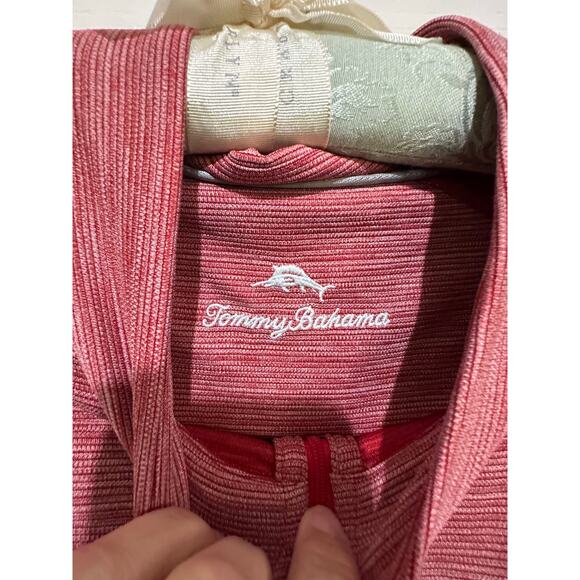 Tommy Bahama Men's Red Active 1/4 Zip Long Sleeve Pullover Sweatshirt Size 3XL - Picture 3 of 6